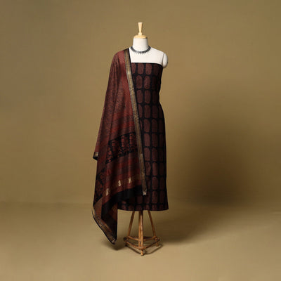 2pc natural dyed maheshwari silk unstitched bagh dress