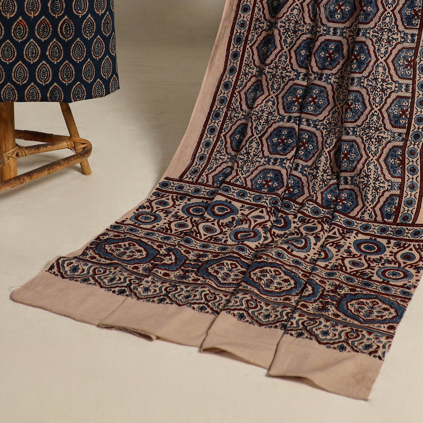 Buy 2pc Block Print Ajrakh Dress Material