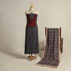 Buy 2pc Block Print Ajrakh Dress Material