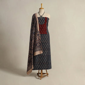 Buy 2pc Block Print Ajrakh Dress Material