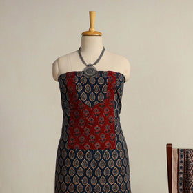 Buy 2pc Block Print Ajrakh Dress Material