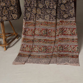 Black - 2pc pedana cotton unstitched kalamkari dress