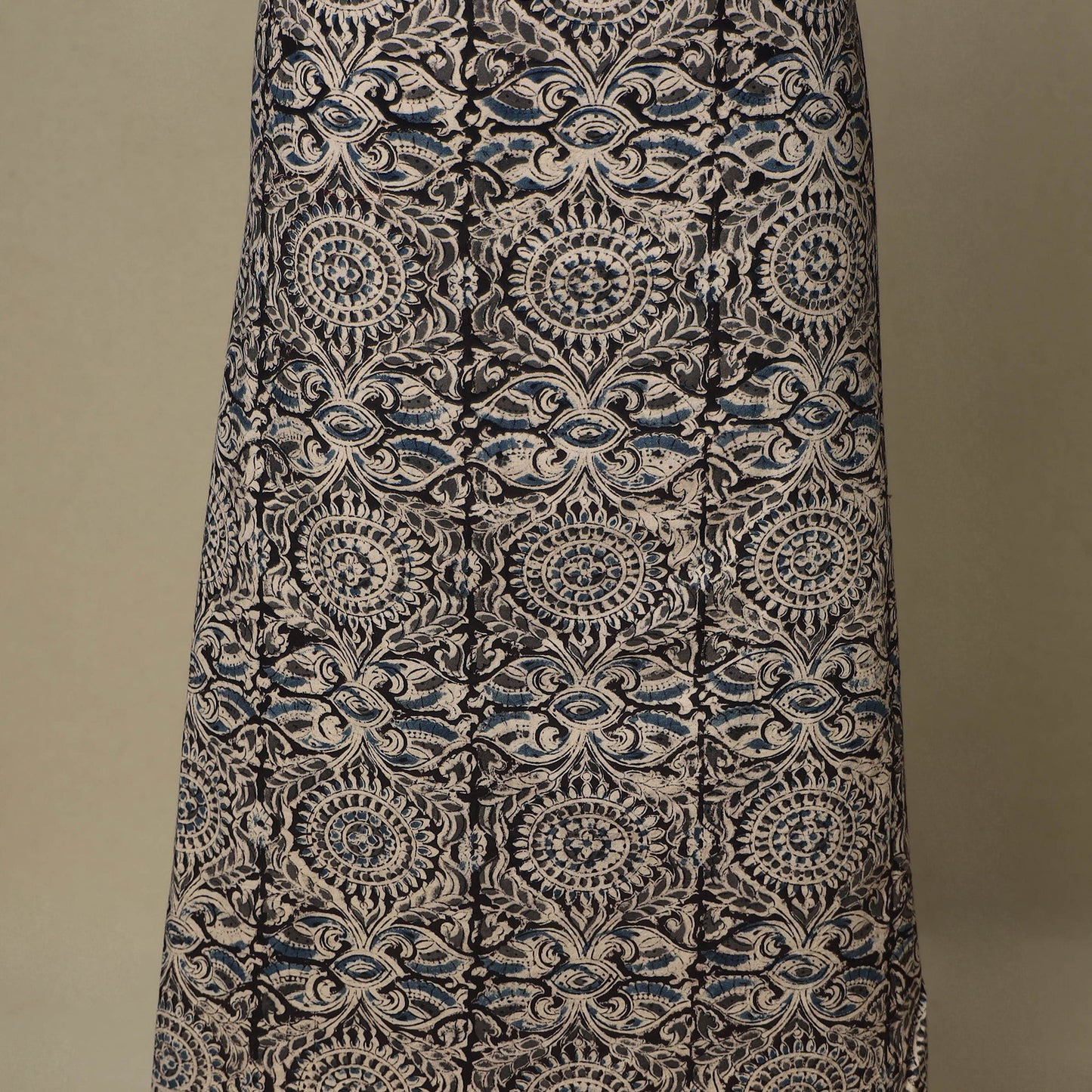 Black - 2pc pedana cotton unstitched kalamkari dress