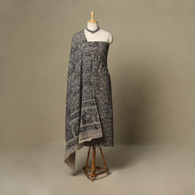 Black - 2pc pedana cotton unstitched kalamkari dress