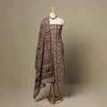 Black - 2pc pedana cotton unstitched kalamkari dress