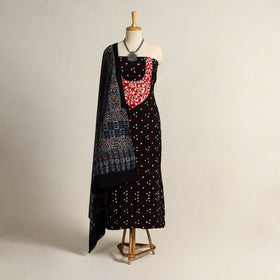 Buy 2pc Tie-Dye Cotton Bandhani Kurta with Ajrakh Dupatta