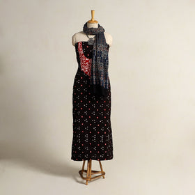 Buy 2pc Tie-Dye Cotton Bandhani Kurta with Ajrakh Dupatta