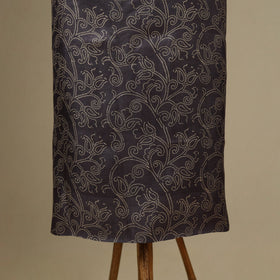 Black - 2pc tussar silk handloom unstitched dress material