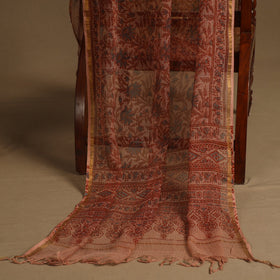 Black 2pc Unstitched Bandhani Dress Material with Jewellery Set