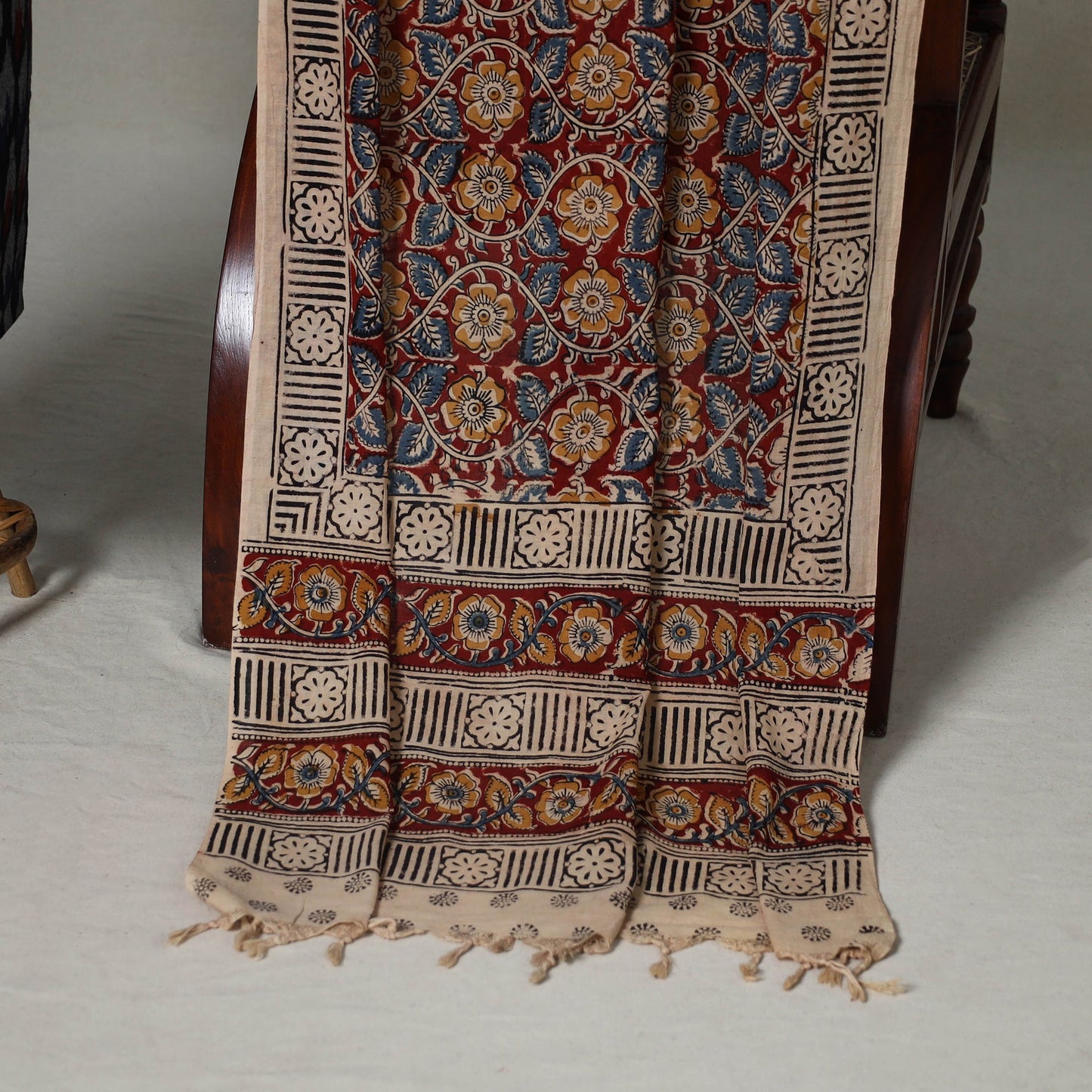 Black - 2pc unstitched cotton pochampally ikat dress