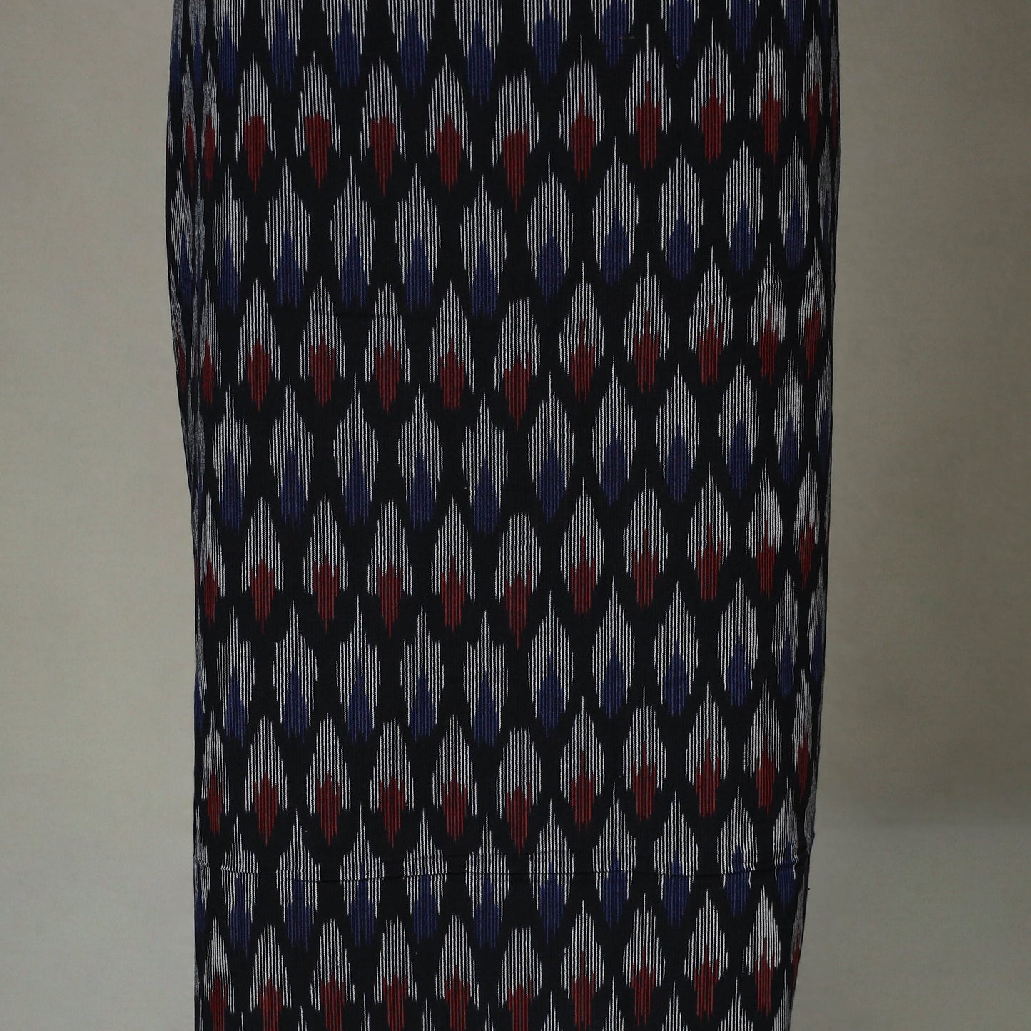 Black - 2pc unstitched cotton pochampally ikat dress