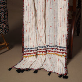 Black - 2pc unstitched dress material with jewellery set 32