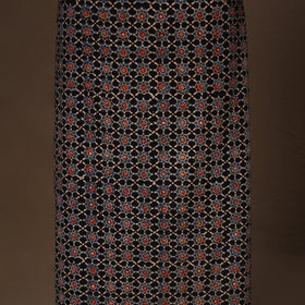 Black - 2pc unstitched dress material with jewellery set 32