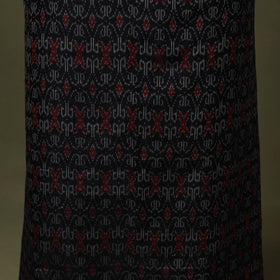 Black - 2pc unstitched handloom sico pochampally ikat dress