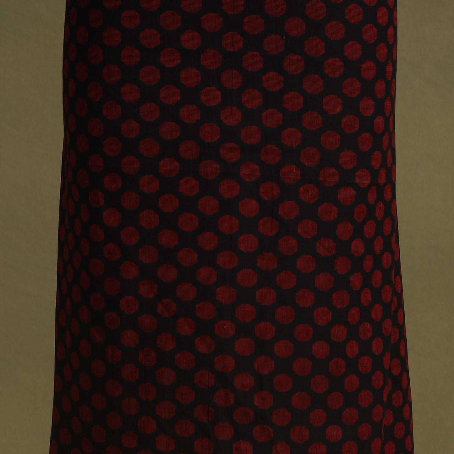 Black 2pc Unstitched Jacquard Dress Material with Jewellery Set