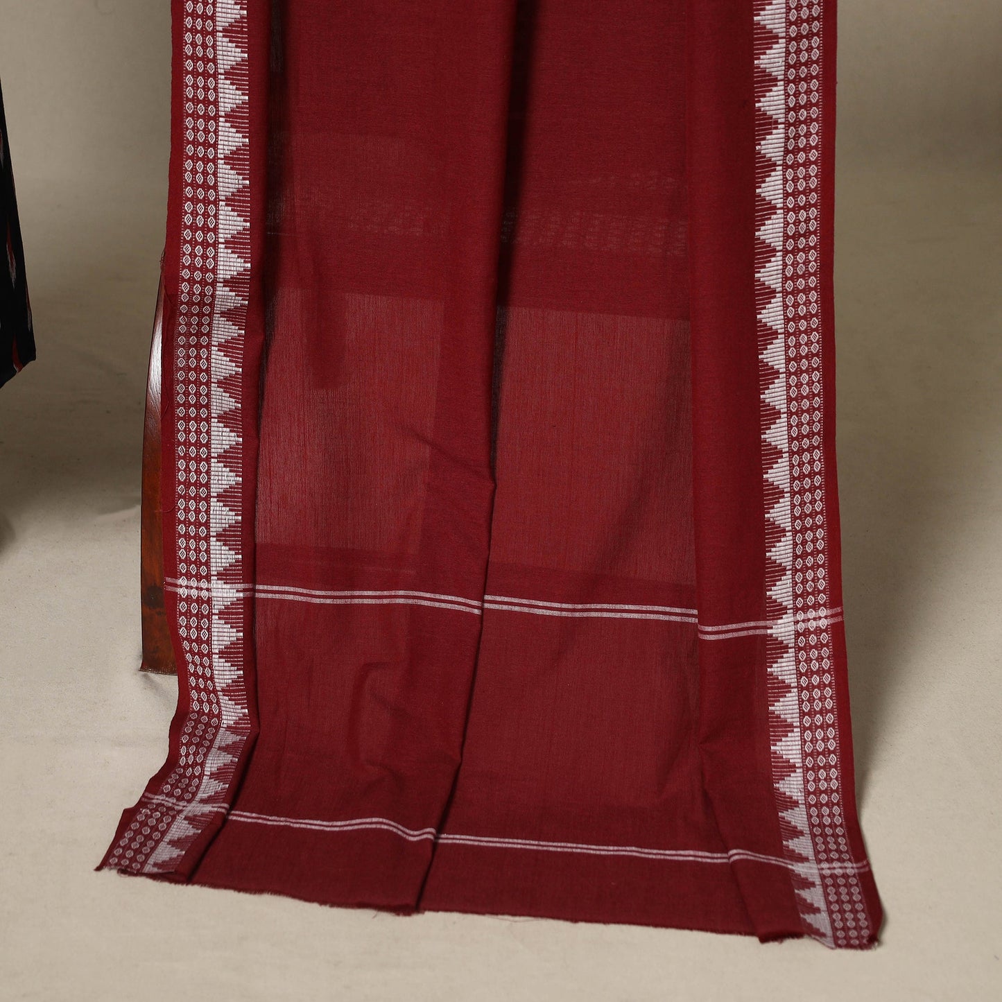 Black - 2pc unstitched pochampally double ikat dress