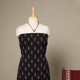 Black - 2pc unstitched pochampally double ikat dress