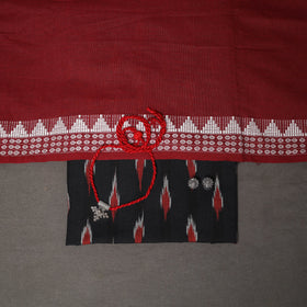 Black - 2pc unstitched pochampally double ikat dress