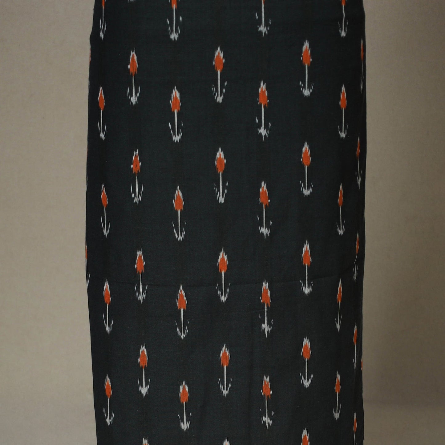 Black - 2pc unstitched pochampally ikat dress material