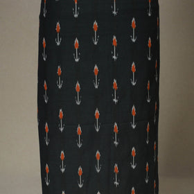 Black - 2pc unstitched pochampally ikat dress material