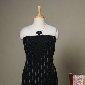 Black - 2pc unstitched pochampally ikat dress material