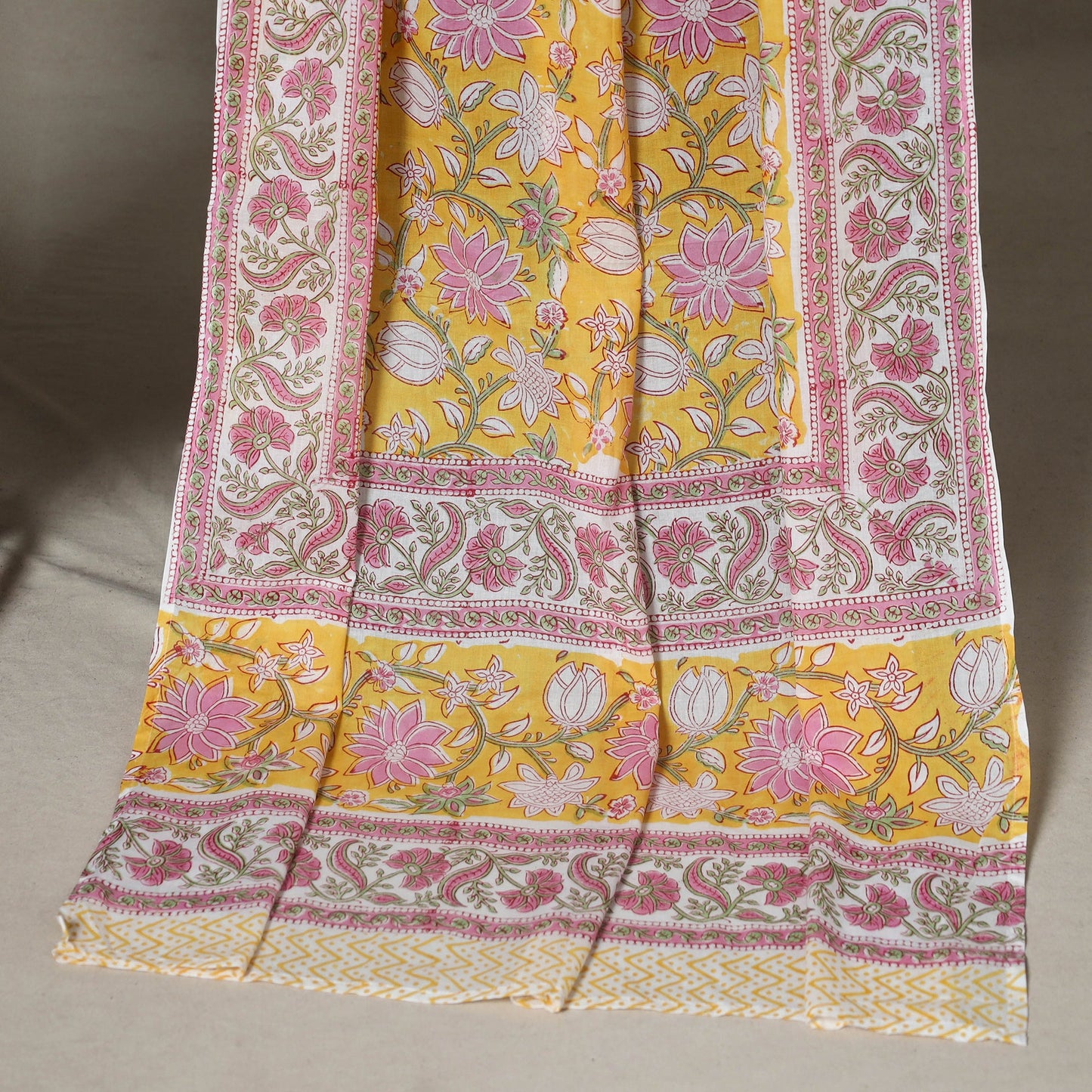 Black - 2pc unstitched pochampally ikat dress material