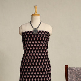 Black 3pc Bagh Print Cotton Dress Material Set