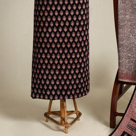 Black 3pc Bagh Print Cotton Dress Material Set