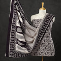  Black 3pc Bagh Print Cotton Dress Material Set