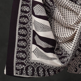  Black 3pc Bagh Print Cotton Dress Material Set