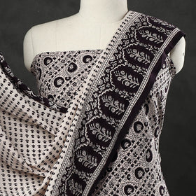  Black 3pc Bagh Print Cotton Dress Material Set