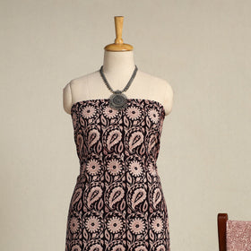 Black 3pc Bagh Print Cotton Dress Material Set