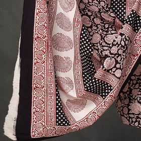  Black 3pc Bagh Print Cotton Dress Material Set