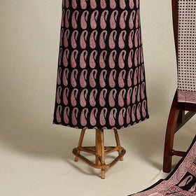 Black 3pc Bagh Print Cotton Dress Material Set