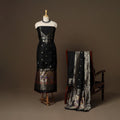 Black - 3pc bangalore silk paithani dress material 06