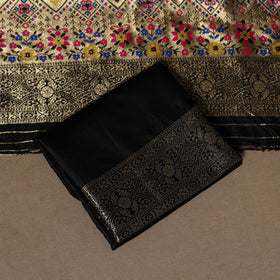 Black - 3pc bangalore silk paithani dress material 06