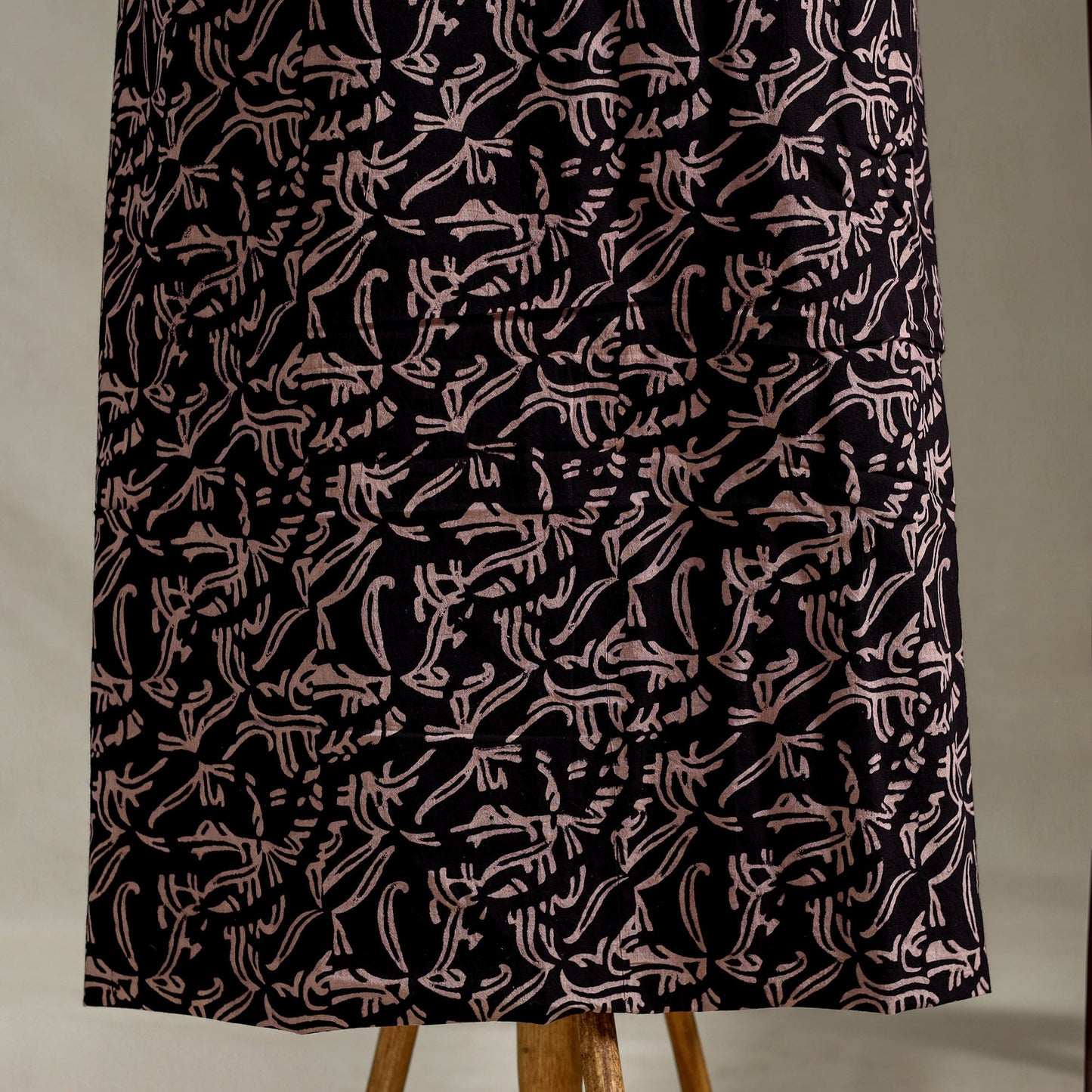  Black 3pc Block Print Natural Dyed Ajrakh Dress Material