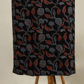 Black 3pc Block Print Natural Dyed Ajrakh Dress Material