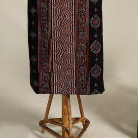 Black 3pc Block Print Natural Dyed Ajrakh Dress Material