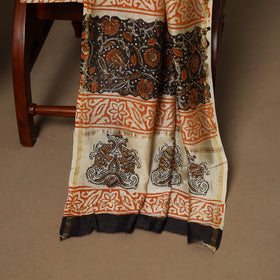 3pc chanderi silk unstitched hand bagru dress material 33