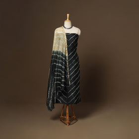 3pc chanderi silk unstitched tie-dye shibori dress material