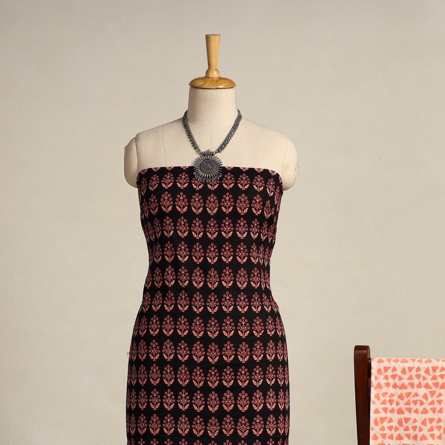 Black - 3pc cotton bagh unstitched dress material 10