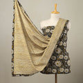  Black 3pc Cotton Bagru Print Kurta with Sanganeri Dupatta