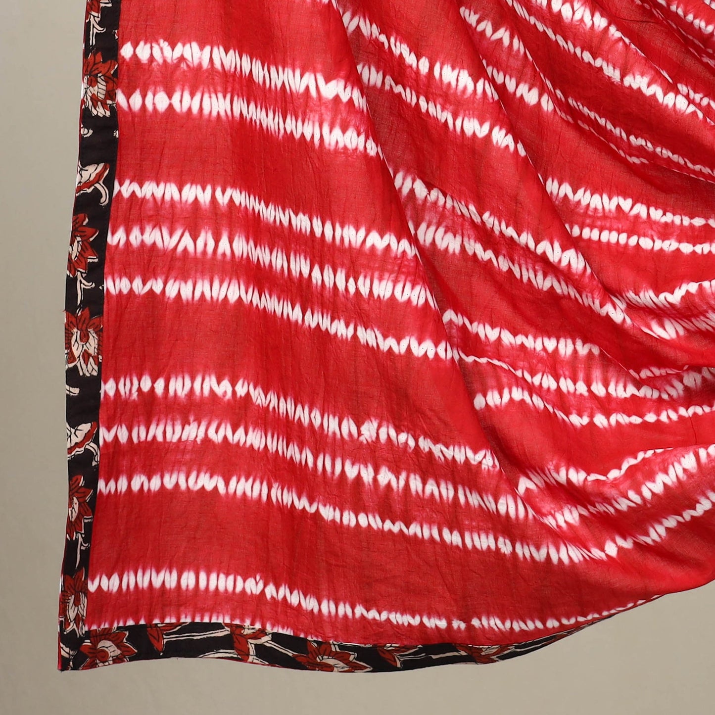 Black - 3pc Cotton Bagru Print Kurta with Shibori Dupatta 21