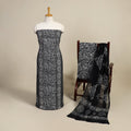 Black - 3pc cotton hand batik unstitched dress material 02