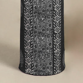 Black - 3pc cotton hand batik unstitched dress material 02