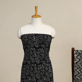  Black 3pc Cotton Hand Batik Print Dress Material