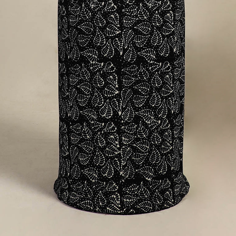  Black 3pc Cotton Hand Batik Print Dress Material