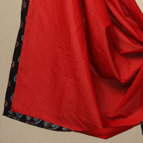 3pc Cotton Black Ajrakh Print Kurta with Plain Dupatta