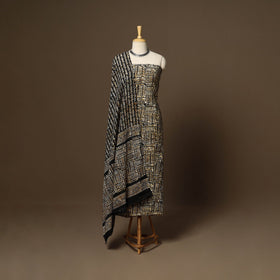 Black - 3pc cotton kutch batik dress material 08